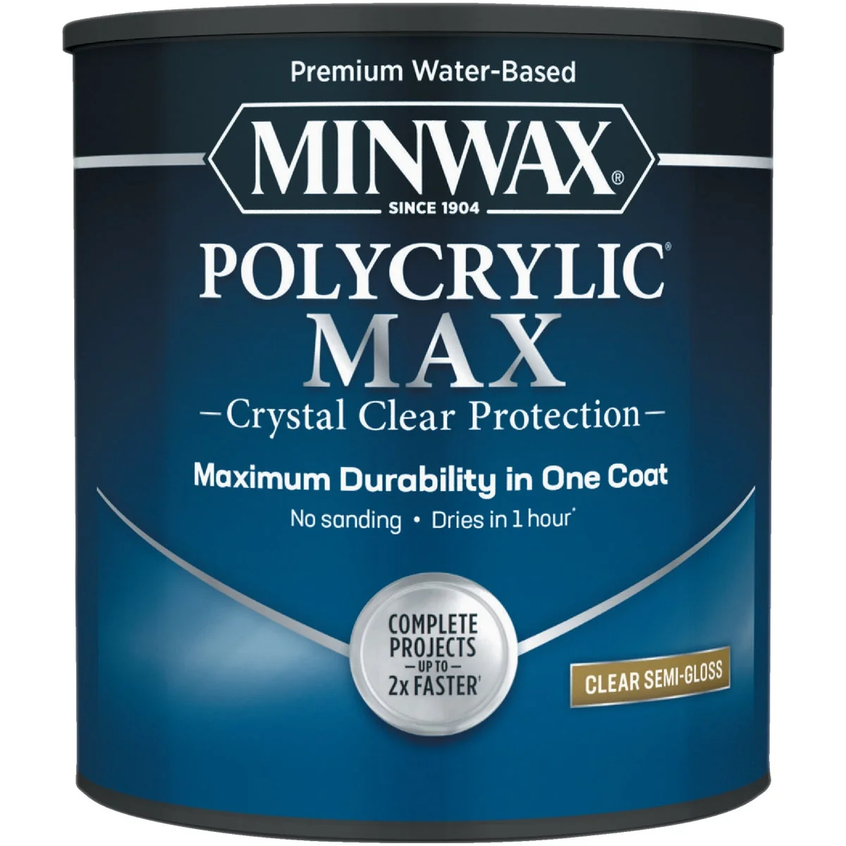 Functional Minwax Polycrylic Max Interior Stain Clear Semi-Gloss 1 Qt. Elegant