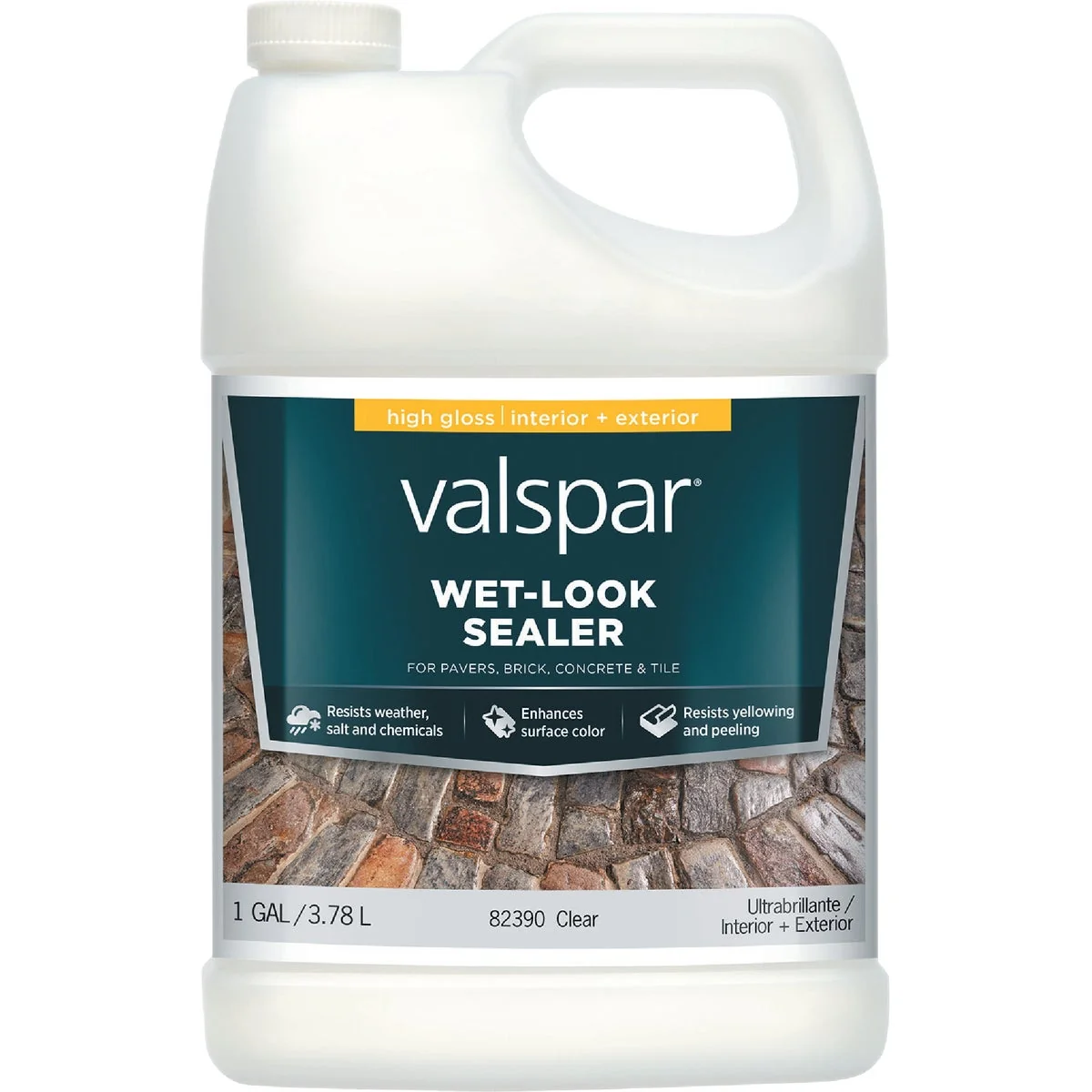 Easy-to-Use Valspar Wet Look High Gloss Sealer 1 Gal. Clear Organic