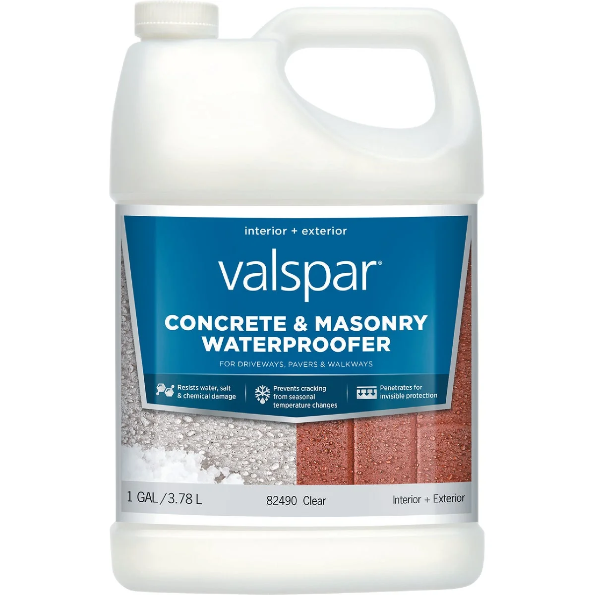 Eco-Friendly Valspar Interior and Exterior Concrete Masonry Waterproofer 1 Gal. Clear Modern