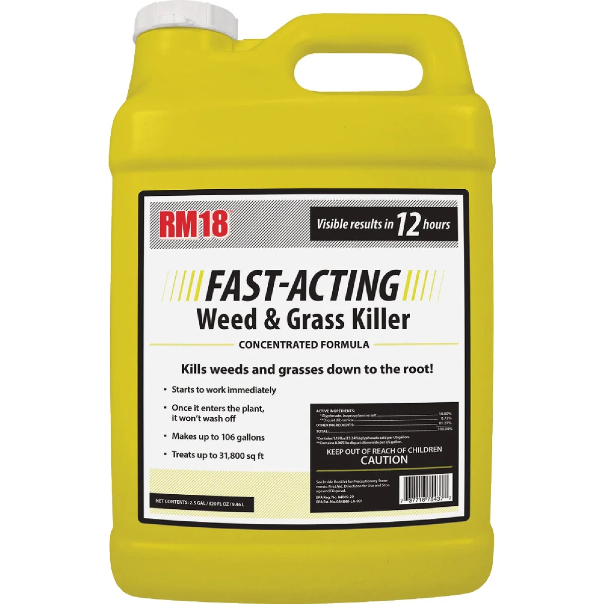 Carefully Designed RM18 2.5 Gal. Concentrate Fast-Acting Weed Grass Killer User-Friendly