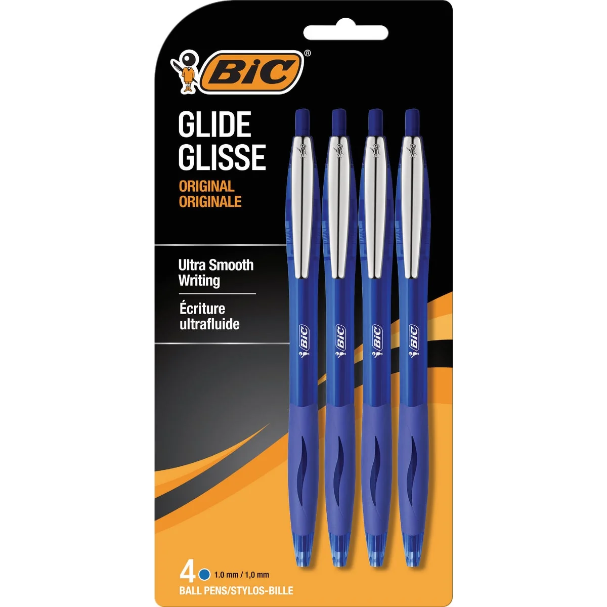 Sustainable BIC Glide Medium Point Blue Ball Pen 4-Pack Trusted