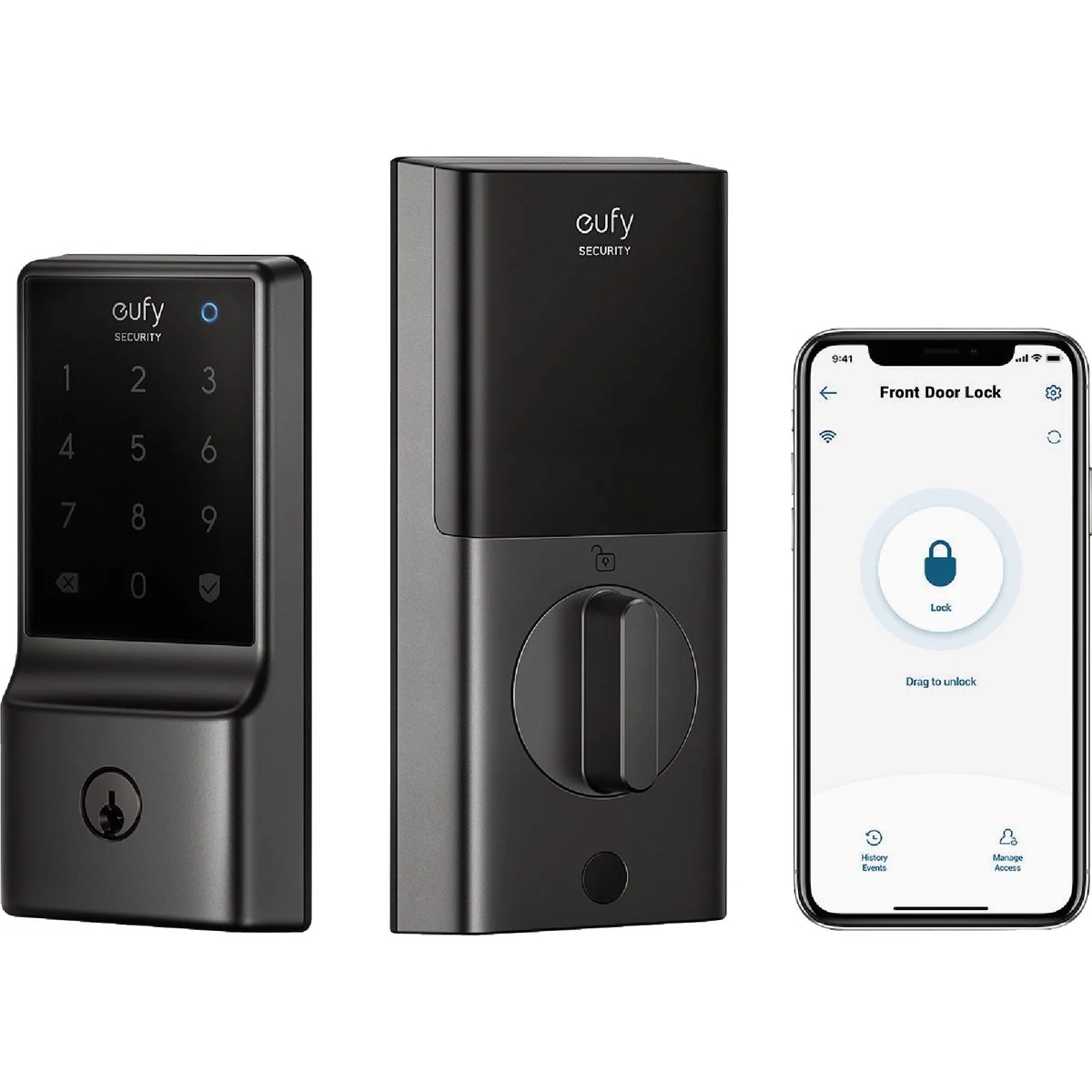 Effective eufy Smart Lock C210 5-In-1 Keyless Entry Door Lock Black Environmentally Friendly