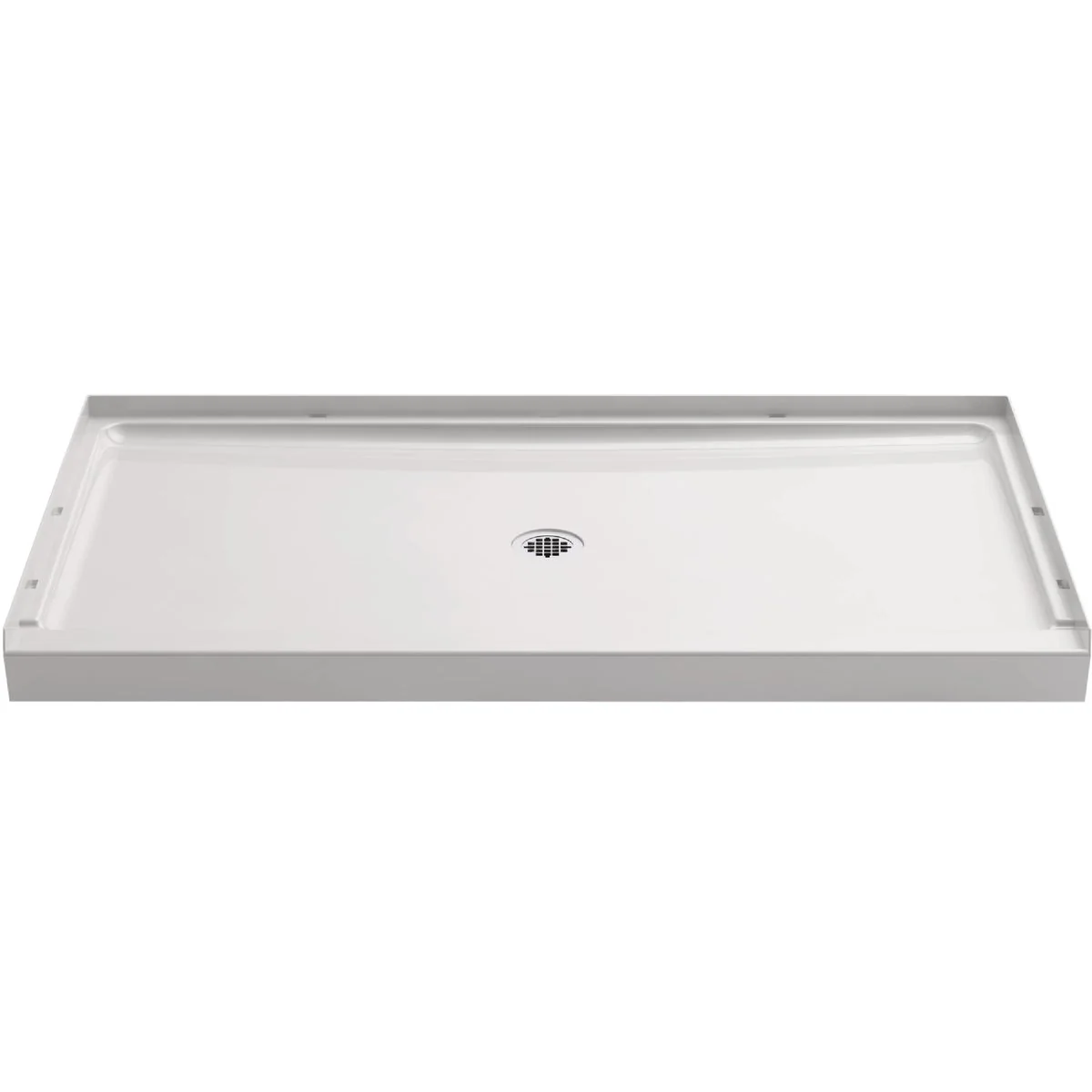 Official Sterling GUARD 36 In. W x 34 In. D Center Drain Shower Pan White Elegant