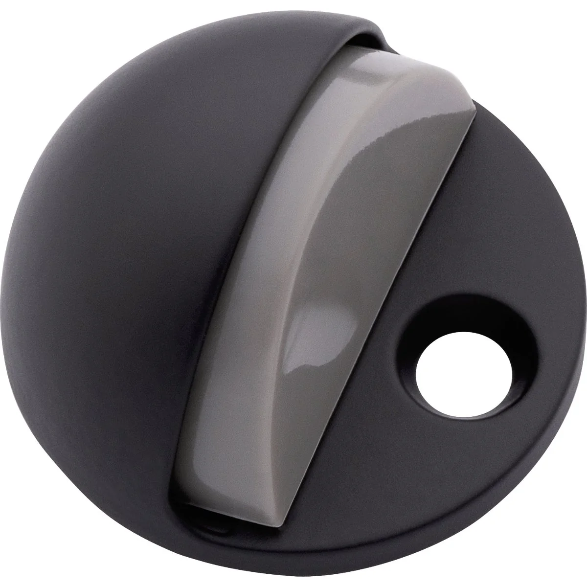 Practical National SPB1937 Matte Black Adjustable Floor Door Stop 2-Pack Trusted