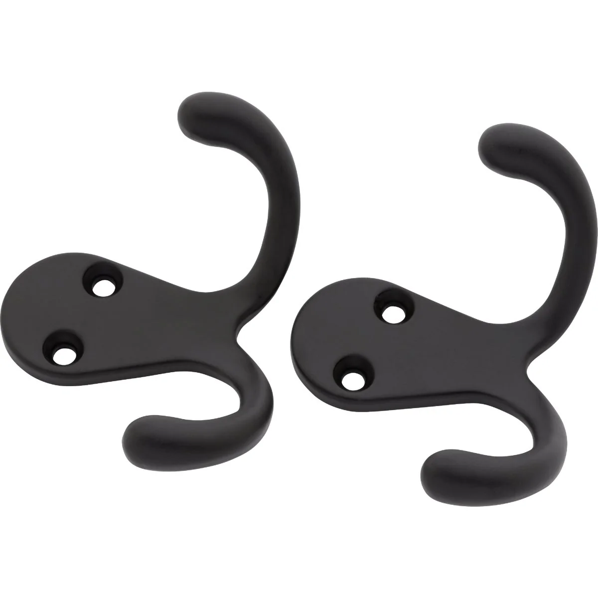 Relaxed National V163 Matte Black Double Clothes Hook First-Class