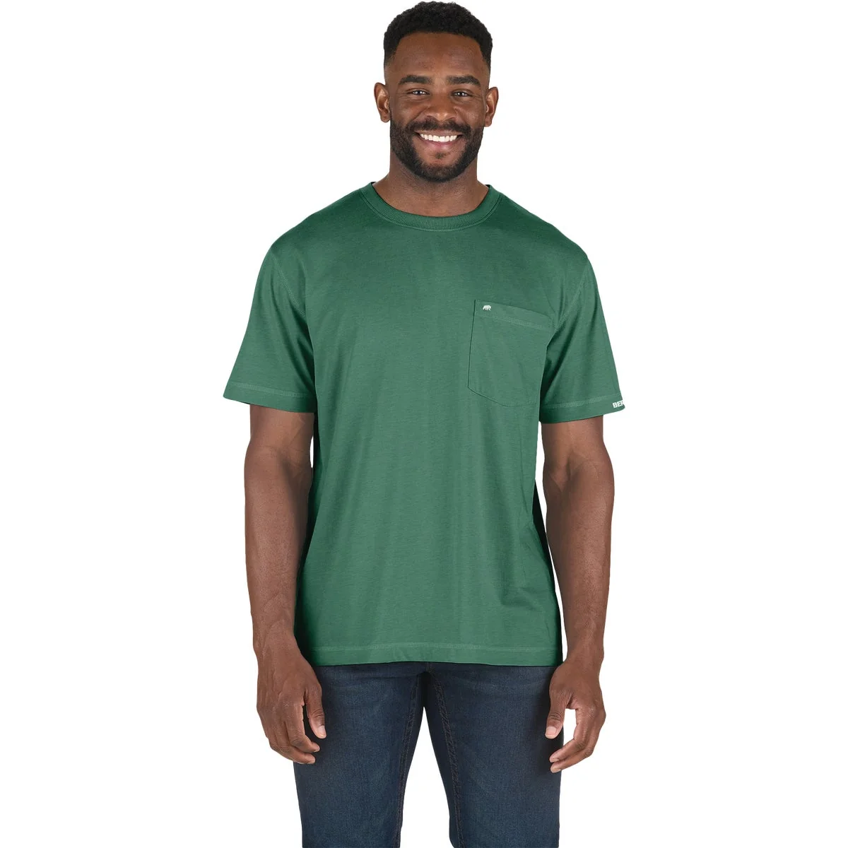 Detailed Berne Performance Men's 3XL Tall Pine Short Sleeve Pocket T-Shirt Fast