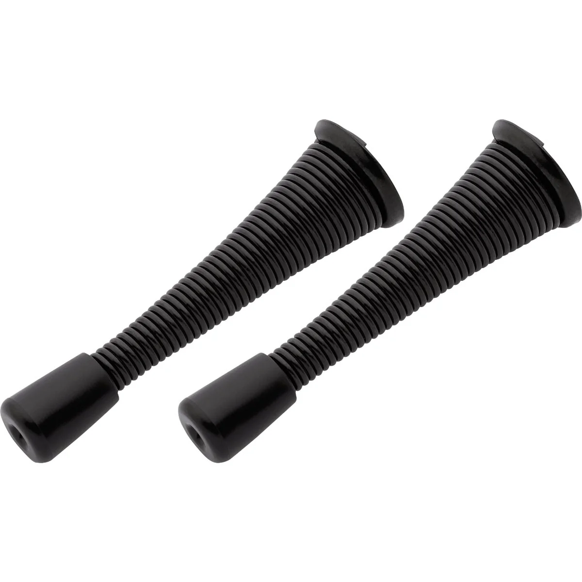 Fashionable National V232 4 In. Matte Black Spring Door Stop 2-Pack Certified