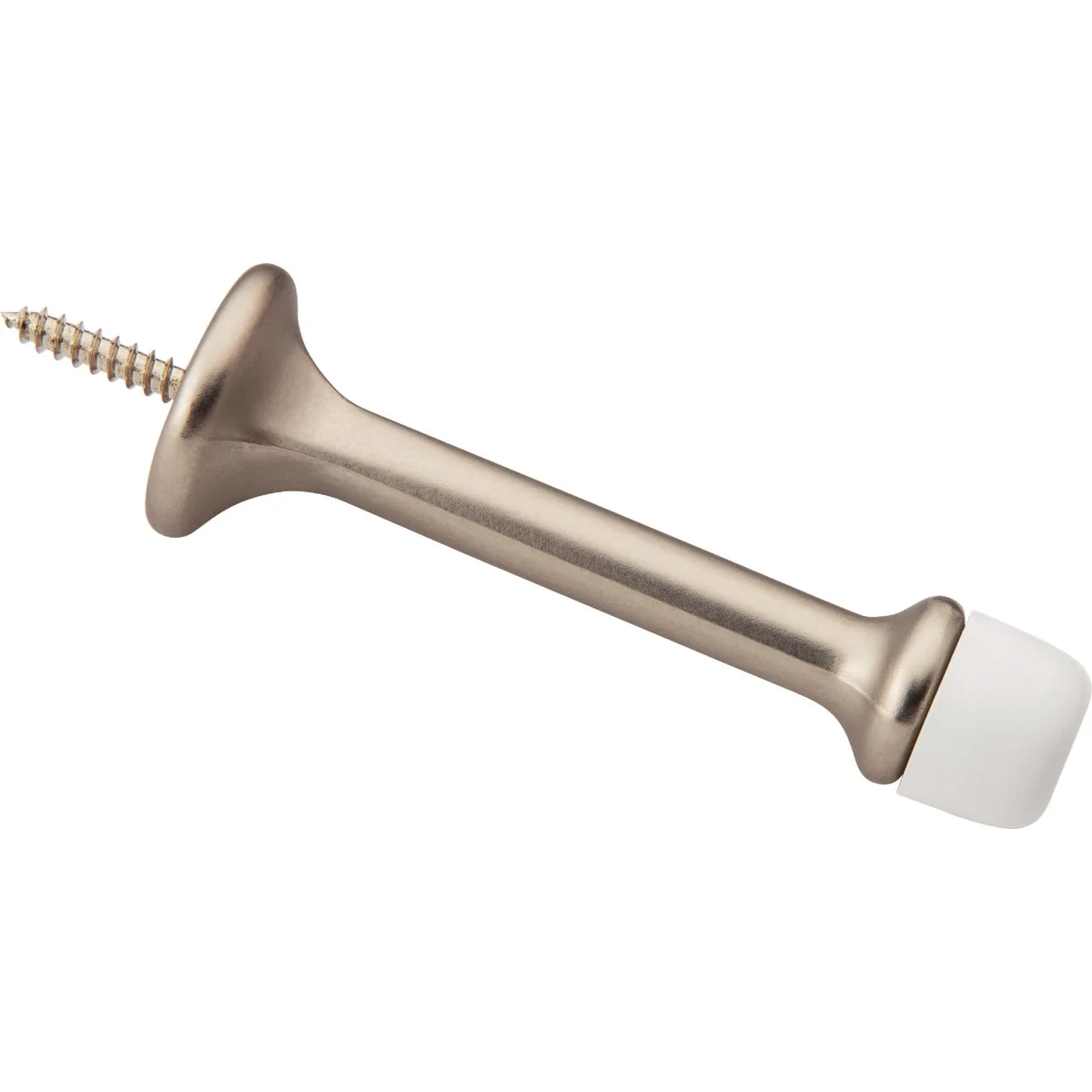 Efficient National V236 3 In. Satin Nickel Rigid Round Door Stop High-Grade