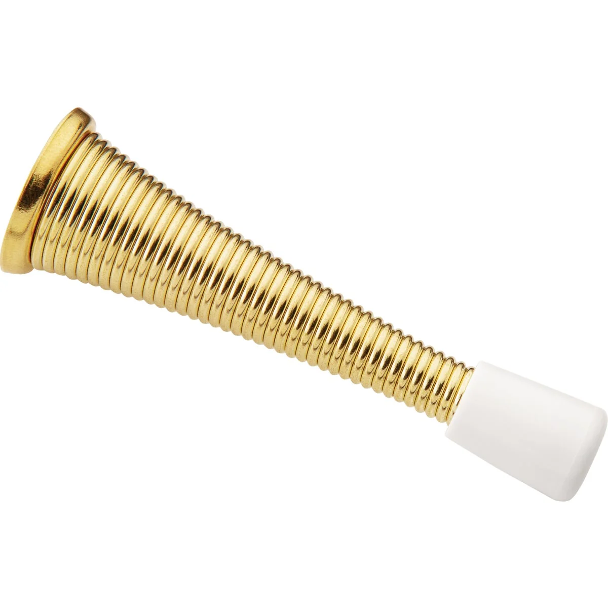 Excellent National V232 3 In. Brass Spring Door Stop Contemporary