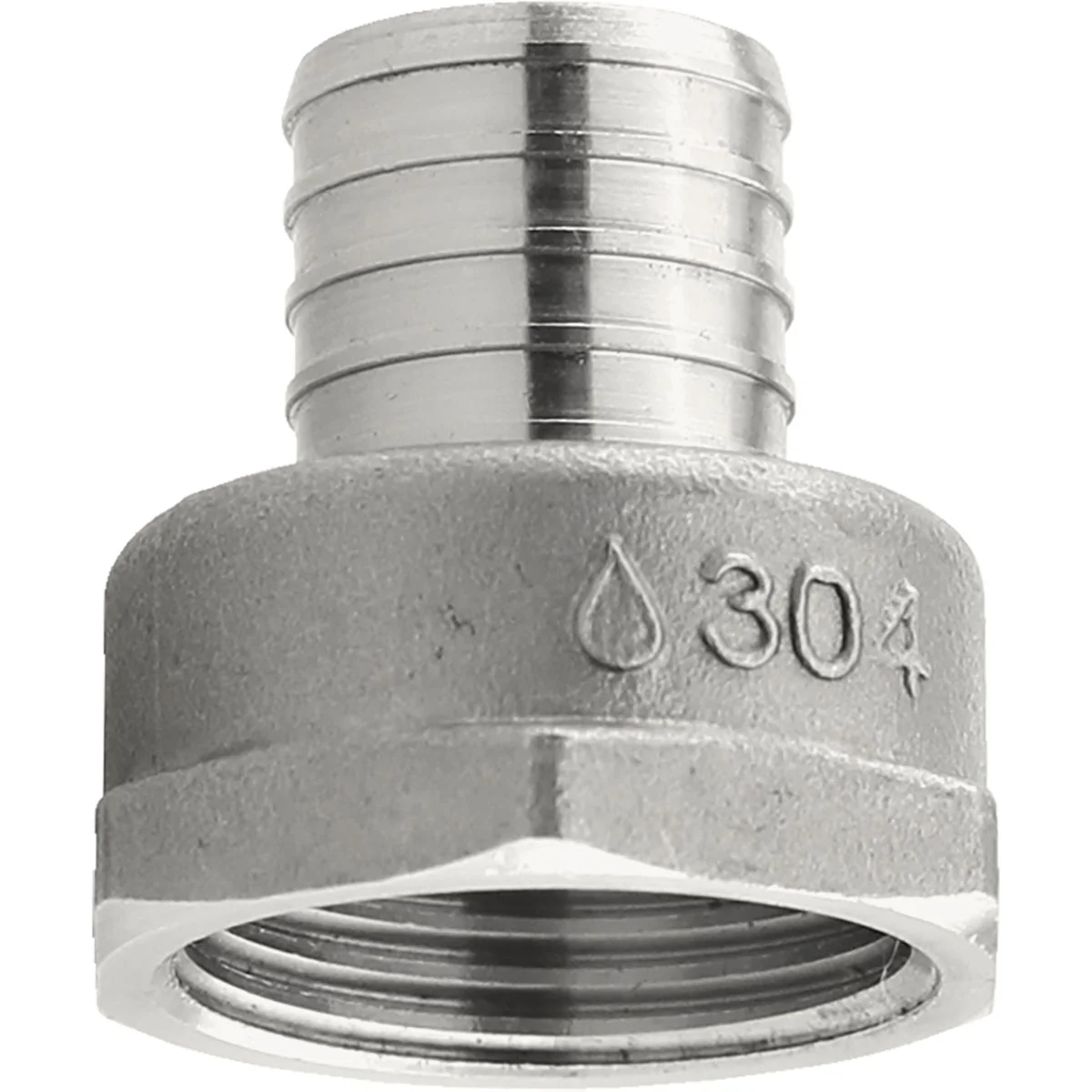 Secure Plumbeez 1 In. x 1 In. FPT Stainless Steel PEX Adapter Reusable