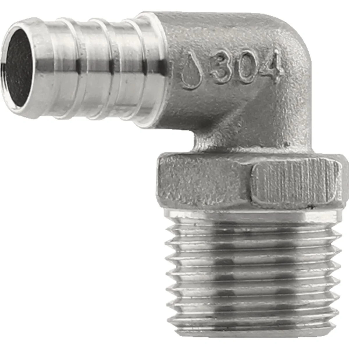 Minimalist Plumbeeze 1 2 In. PEX x 1 2 In. Stainless Steel MPT Elbow Smart