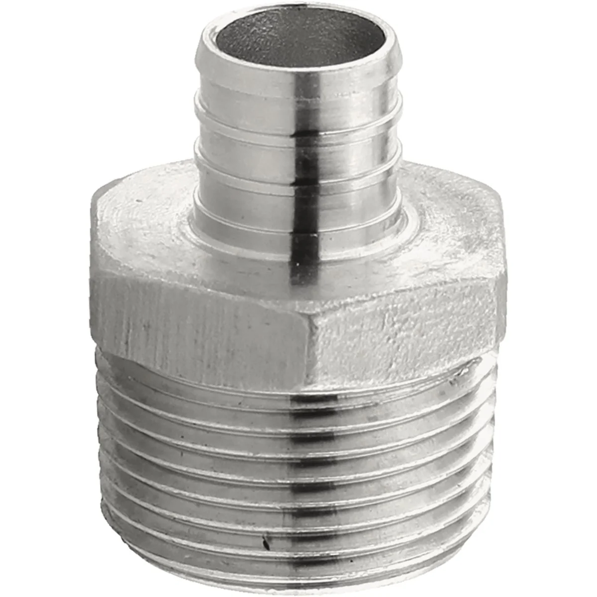Breathable Plumbeez 3 4 In. x 1 In. MPT Stainless Steel PEX Adapter High-End