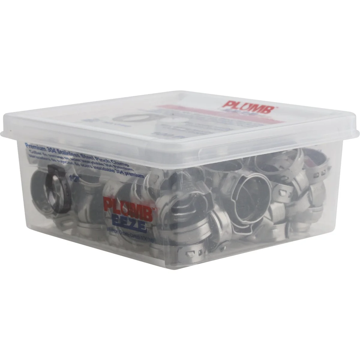 Lightweight Plumbeeze 1 2 In. Stainless Steel PEX Pinch Clamp 100-Pack Elegant