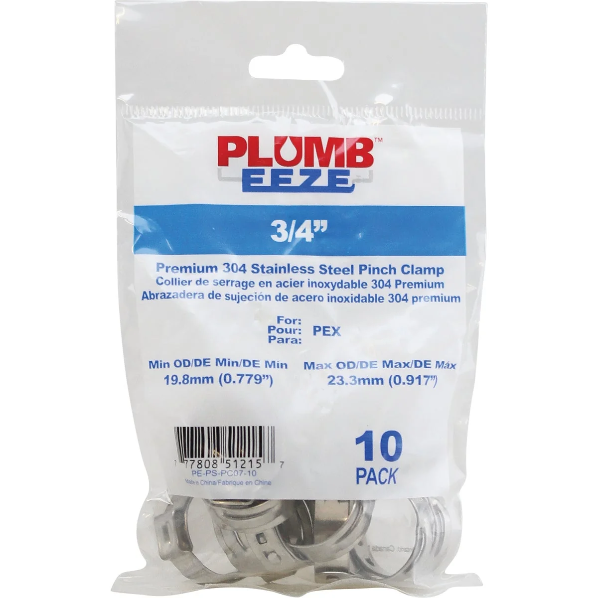 Luxury Plumbeeze 3 4 In. Stainless Steel PEX Pinch Clamp 10-Pack Crafted