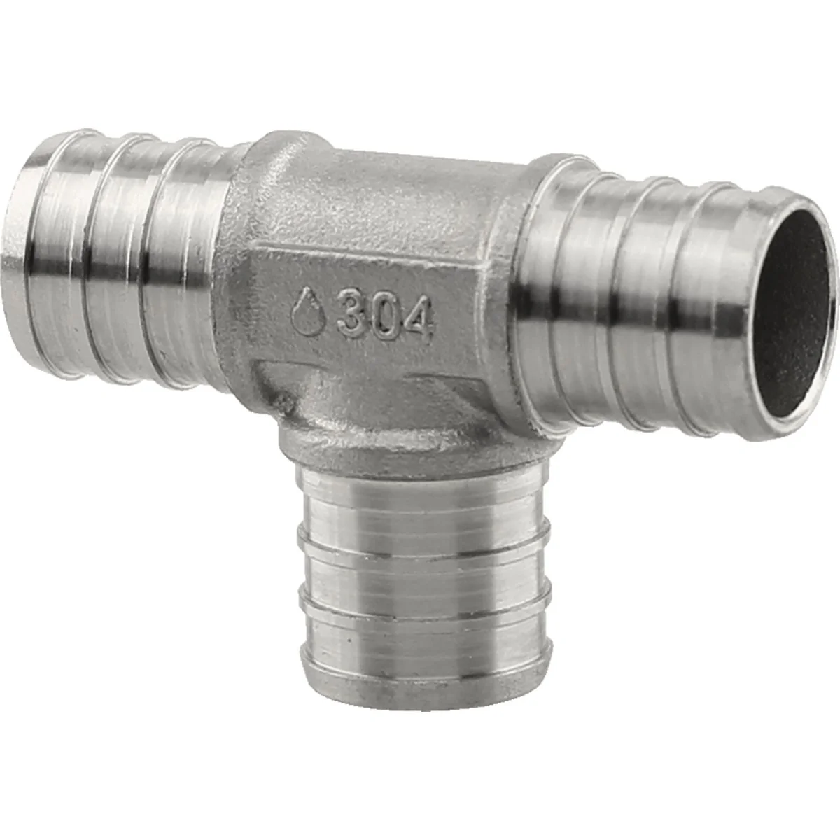 Official PlumbEeze 3 4 In. Stainless Steel PEX Tee Elegant