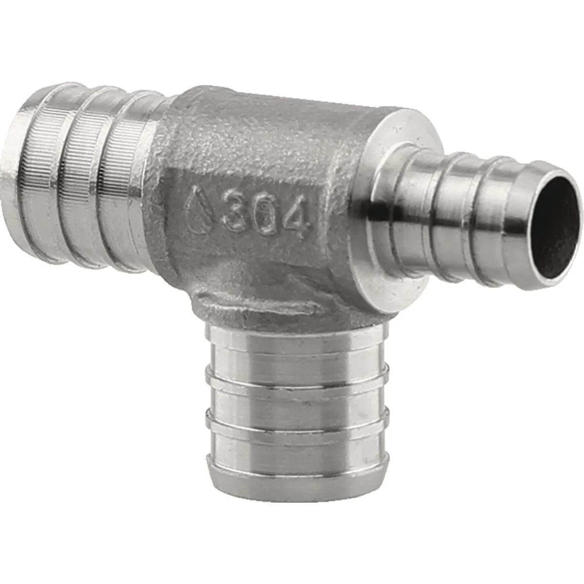 Breathable PlumbEeze 3 4 In. x 1 2 In. x 3 4 In. Stainless Steel PEX Tee High-Grade
