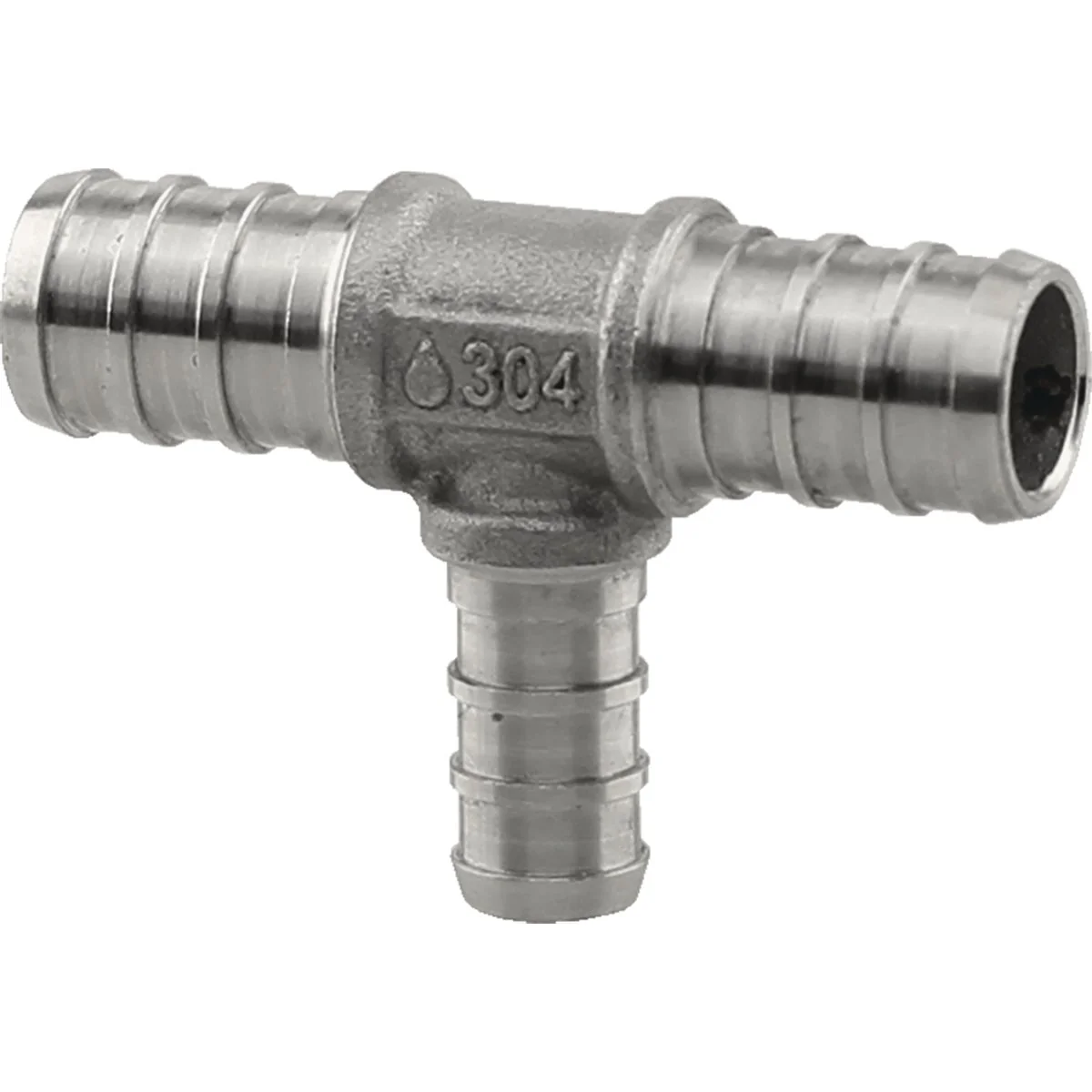 Excellent PlumbEeze 1 2 In. x 1 2 In. x 3 8 In. Stainless Steel PEX Tee Enhanced