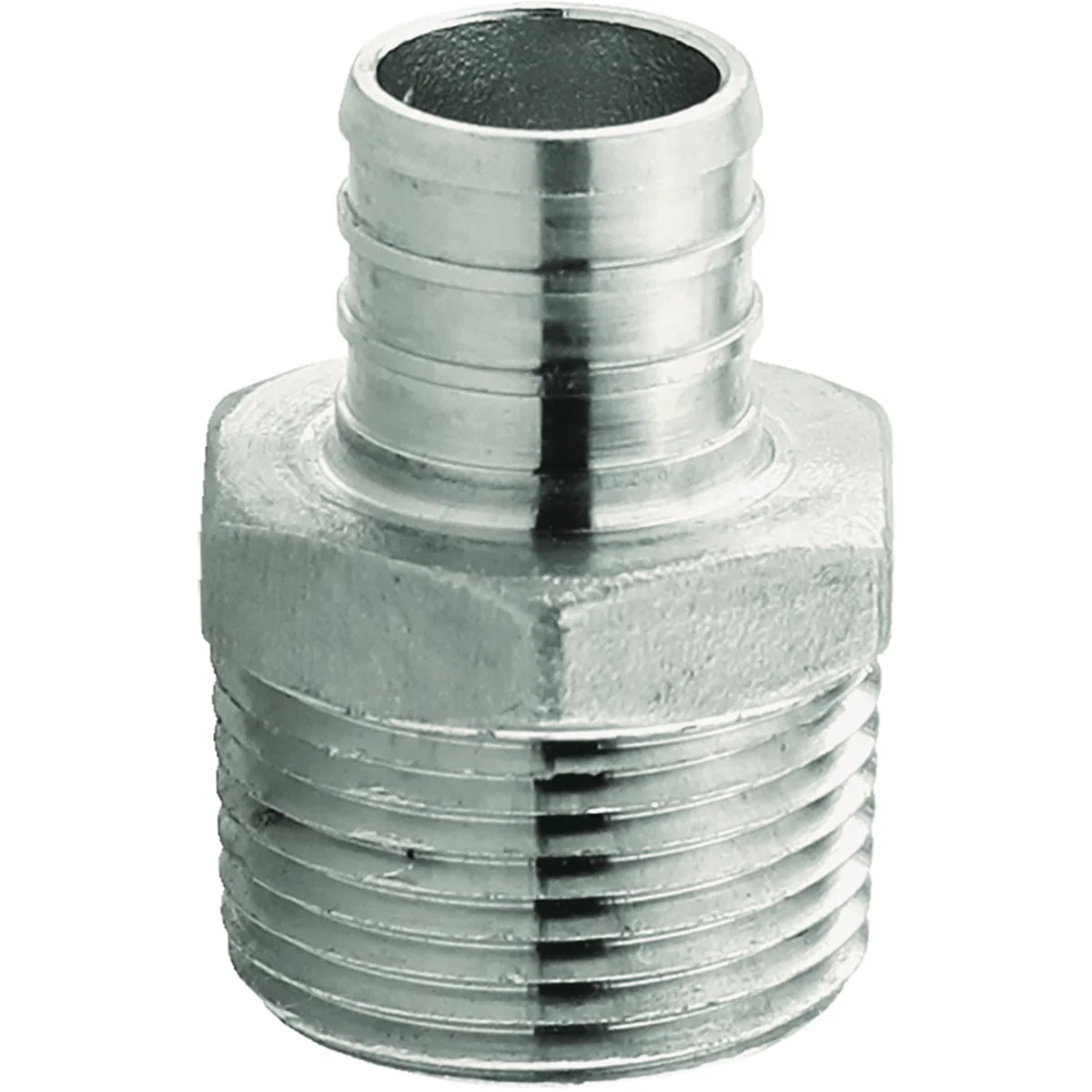 User-Friendly Plumbeez 3 4 In. x 3 4 In. MPT Stainless Steel PEX Adapter Clean