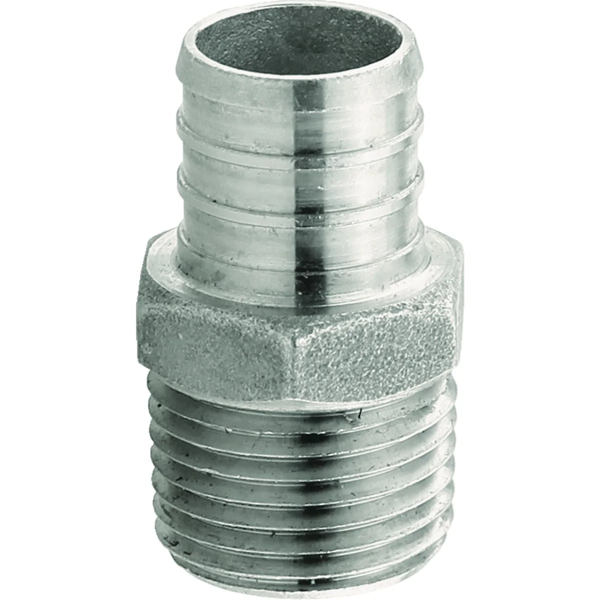Environmentally Friendly Plumbeez 3 4 In. x 1 2 In. MPT Stainless Steel PEX Adapter Contemporary