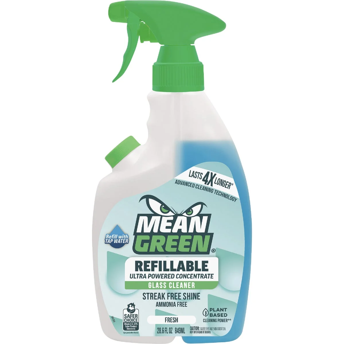 Pure Mean Green 28 Oz. Fresh Refillable Glass Cleaner