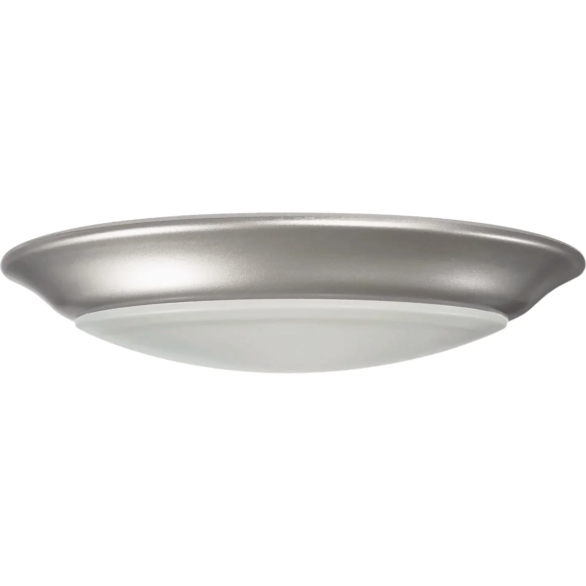 Fine Crafted Satco Nuvo 7 In. Brushed Nickel 60W Equivalent LED CCT-Selectable Disk Flush Mount Ceiling Light Fixture Fine