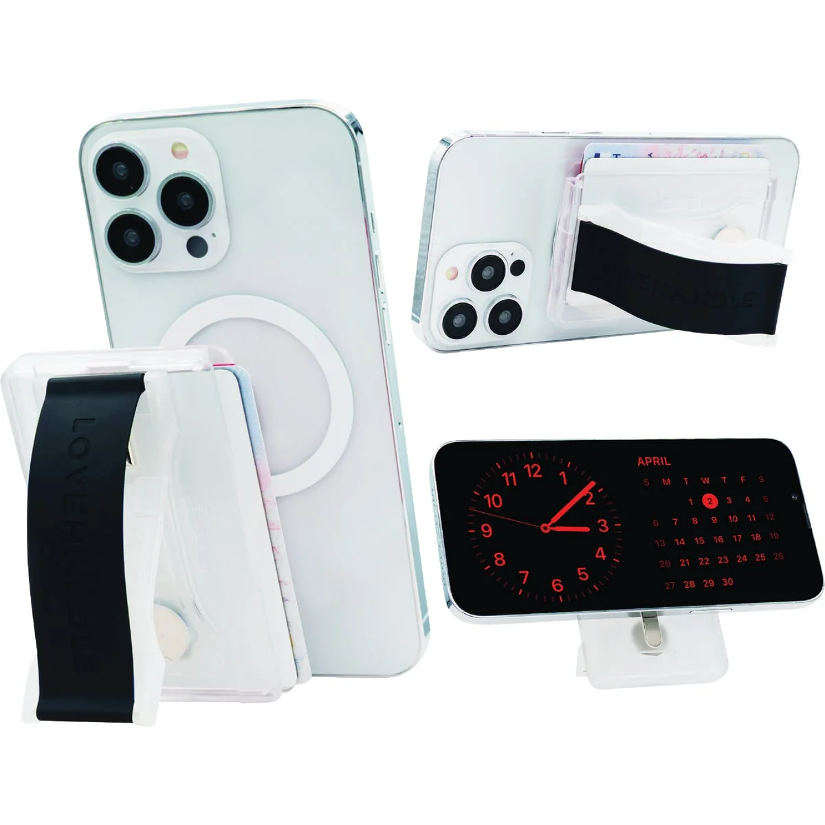 Specialty LoveHandle PRO Wallet for MagSafe Black on Clear Wallet Trendy
