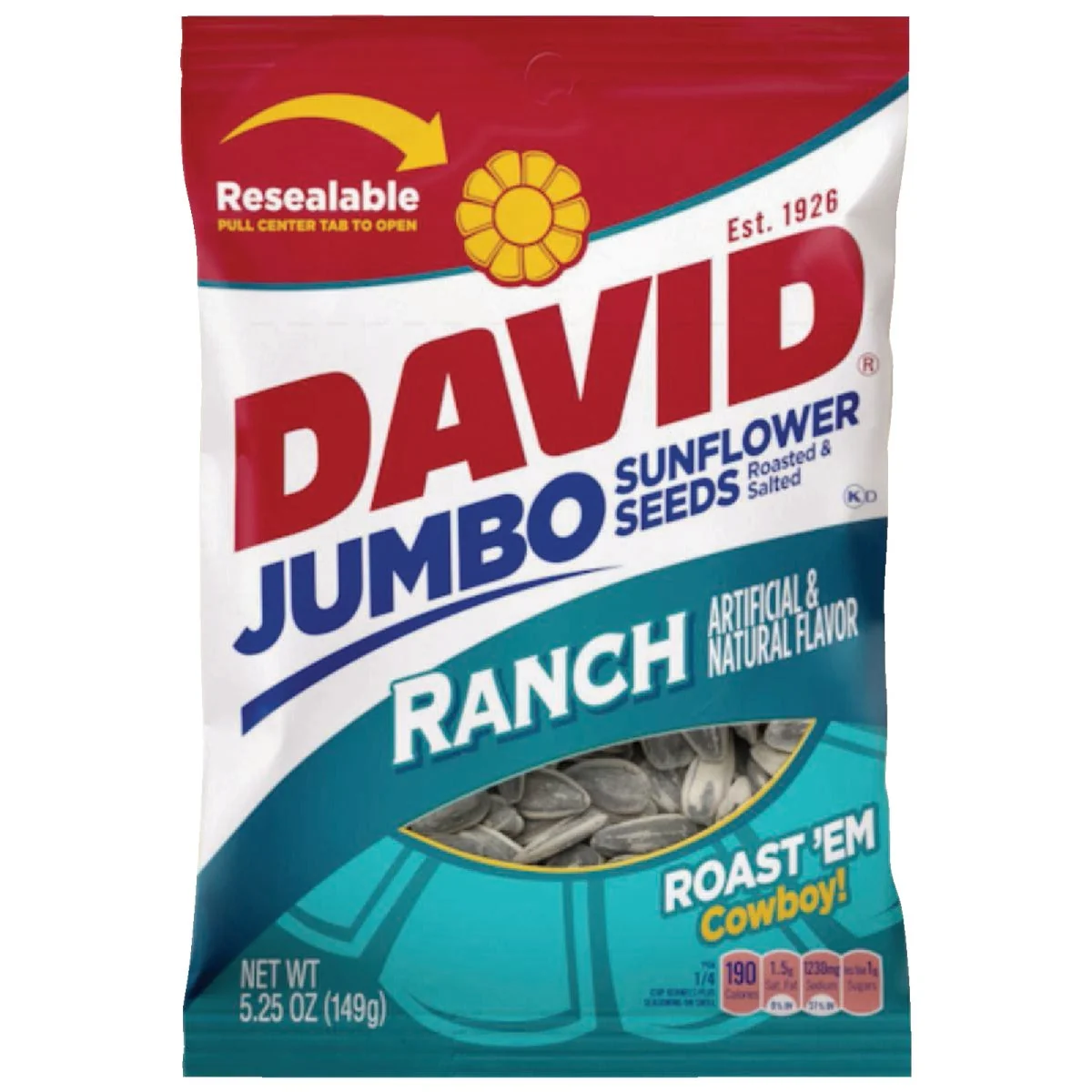 Next-Generation David 5.25 Oz. Ranch Sunflower Seeds Solid