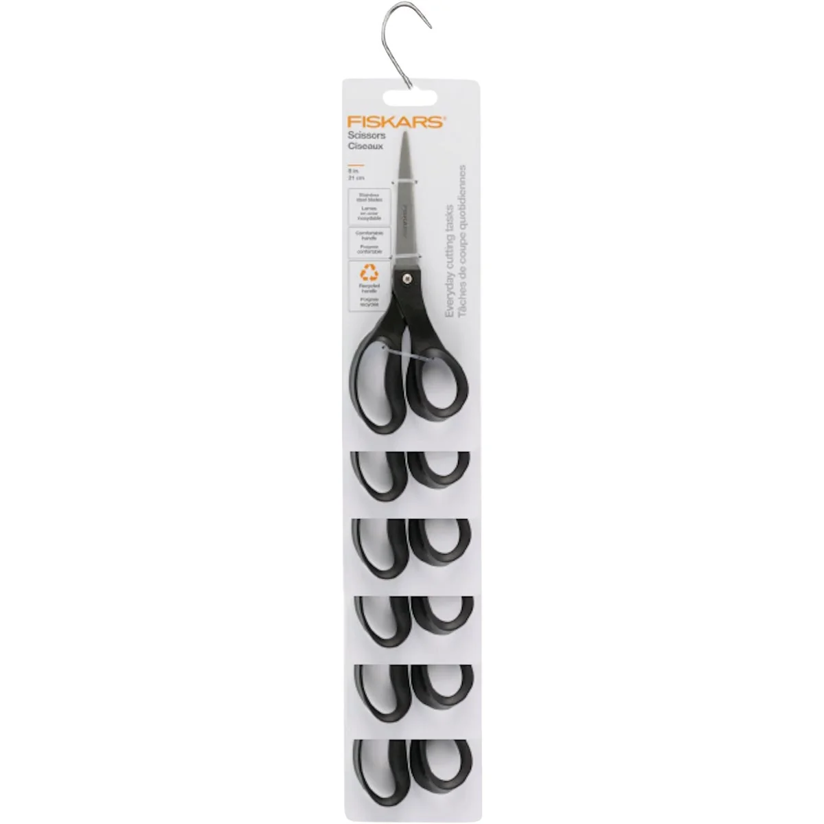 Original Design Fiskars 8 In. Multipurpose Stainless Steel Scissors Clip Strip 6-Pairs Trusted