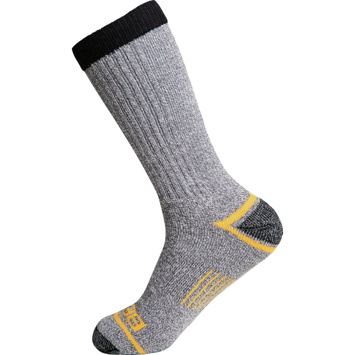 Organic Berne Men's 6 to 12 Graphite White Performance Work Crew Socks 3-Pack Verified