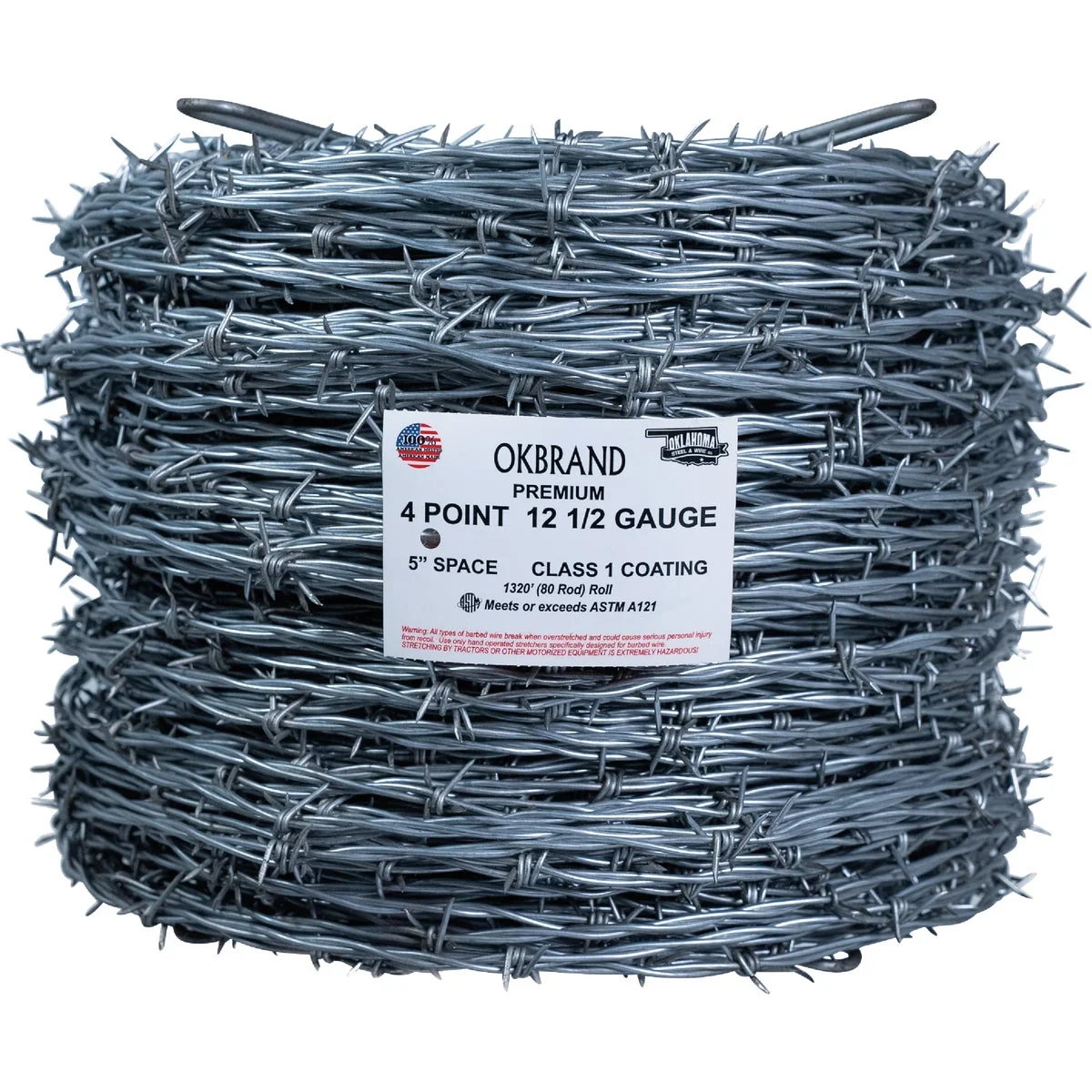 Contemporary Oklahoma Steel 1320 Ft. x 12.5 Ga. 4 Pt. 5 In. Barbed Wire Stylish