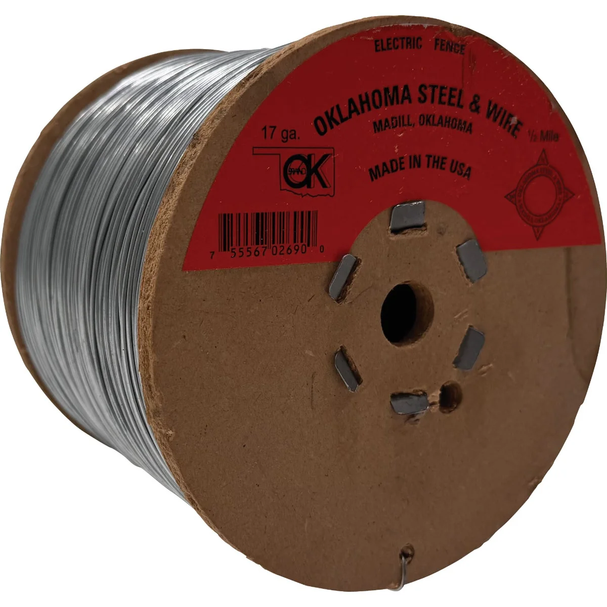Pure Oklahoma Steel 2640 Ft. 17 Ga. Electric Fence Wire Clean