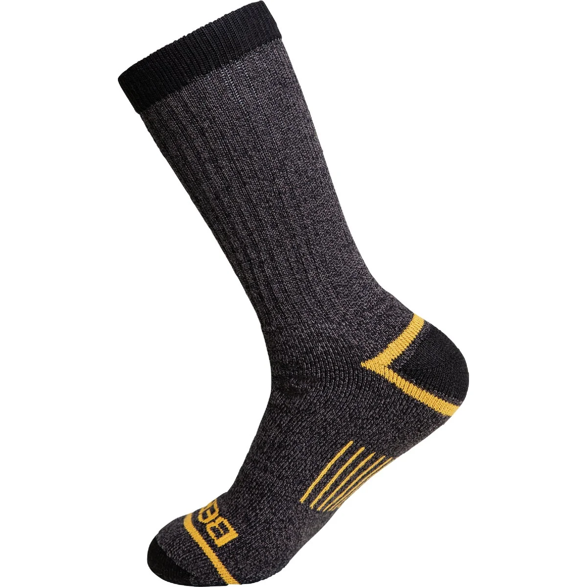 Environmentally Friendly Berne Men's 6 to 12 Brindle Performance Work Crew Socks 3-Pack Professional