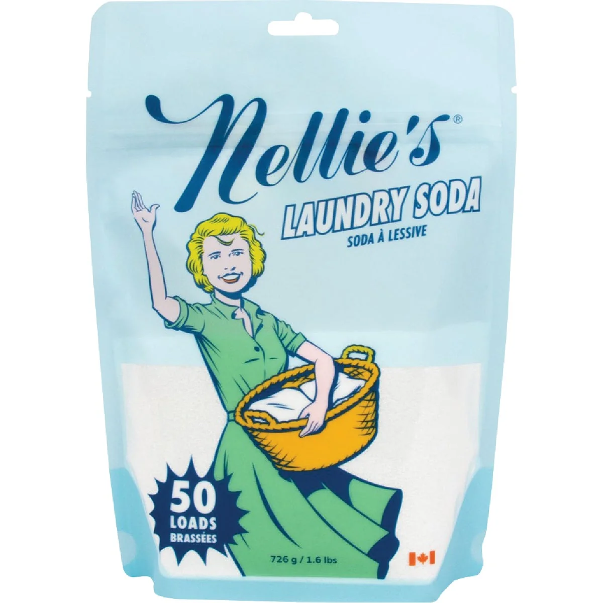 Flexible Nellie's 1.6 Lb. 50 Load Powder Laundry Soda Detergent Smooth