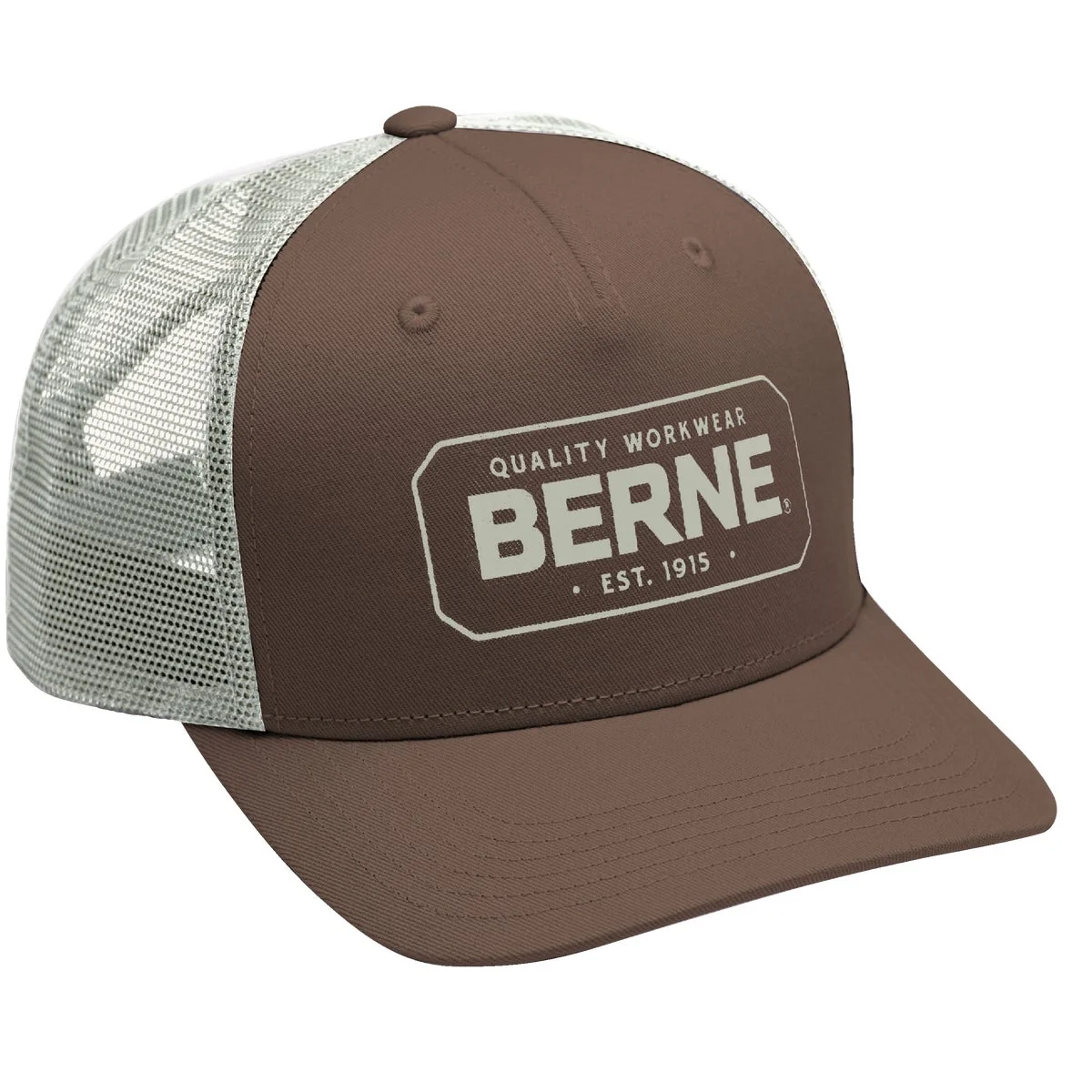 Crafted Berne Bitter Chocolate Badge Logo Trucker Cap Certified