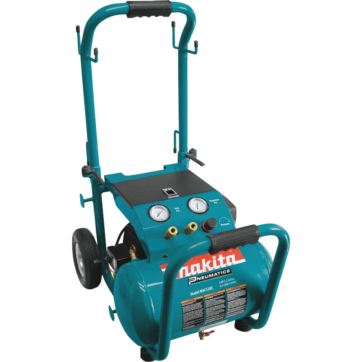 Specialty Makita Big Bore 5.2 Gal. Portable 140 psi Air Compressor Elegant