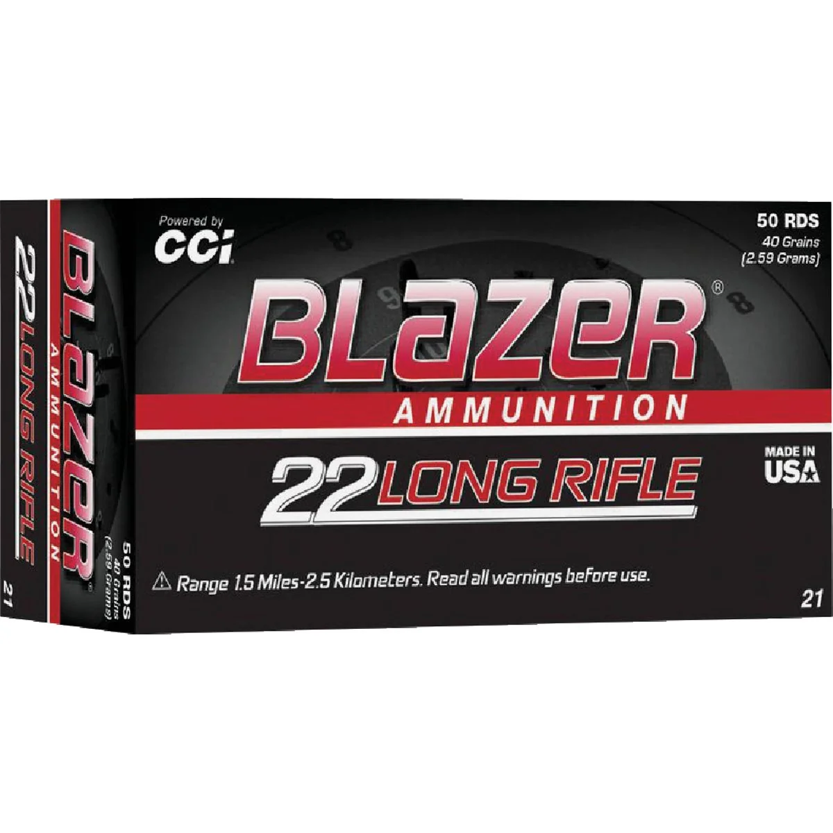 Consistent Blazer .22 LR 40 Grain Round Nose Rimfire Ammunition Cartridges Responsible