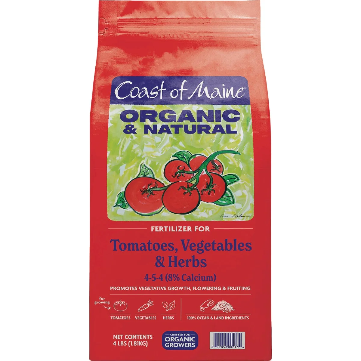Contemporary Coast of Maine 4 Lb. Organic Natural Tomato Vegetable Herb Fertilizer User-Friendly