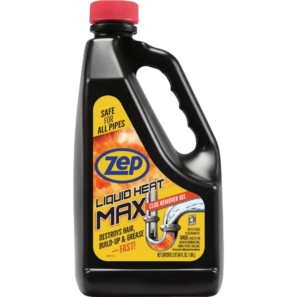 Solid Zep Liquid Heat Max 64 Oz. Clog Remover Gel Recyclable