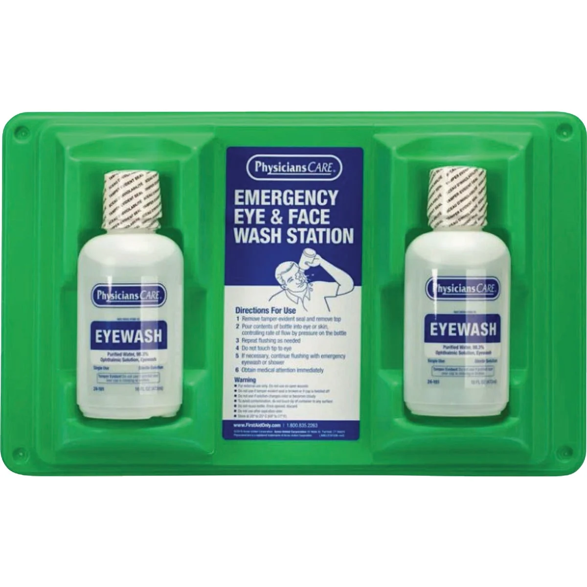 Versatile First Aid Only 16 Oz. Bottle Personal Eyewash Station 2-Pack Original