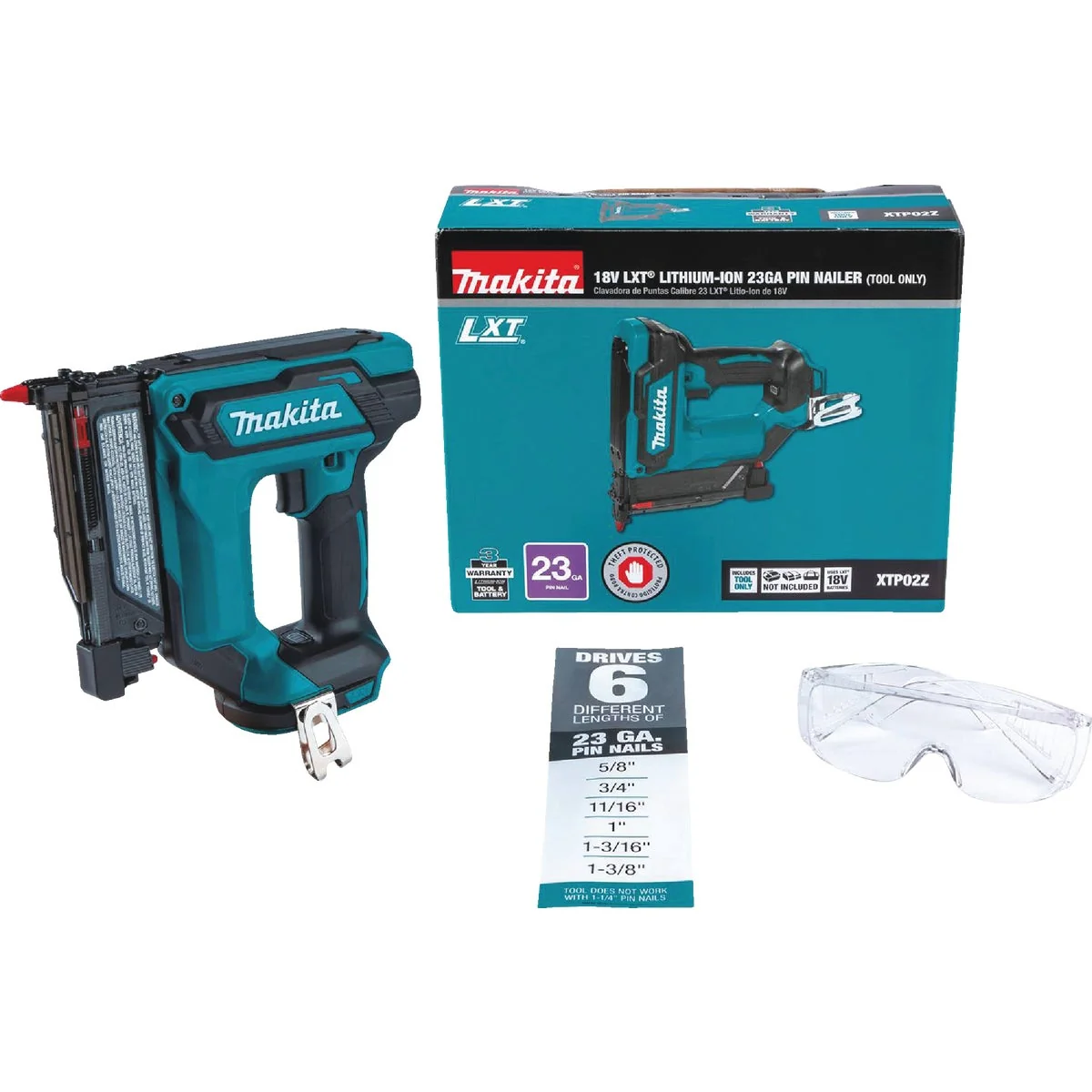 Flexible Makita 18V LXT Lithium-Ion 23-Gauge Cordless Pin Nailer Tool Only High-Quality