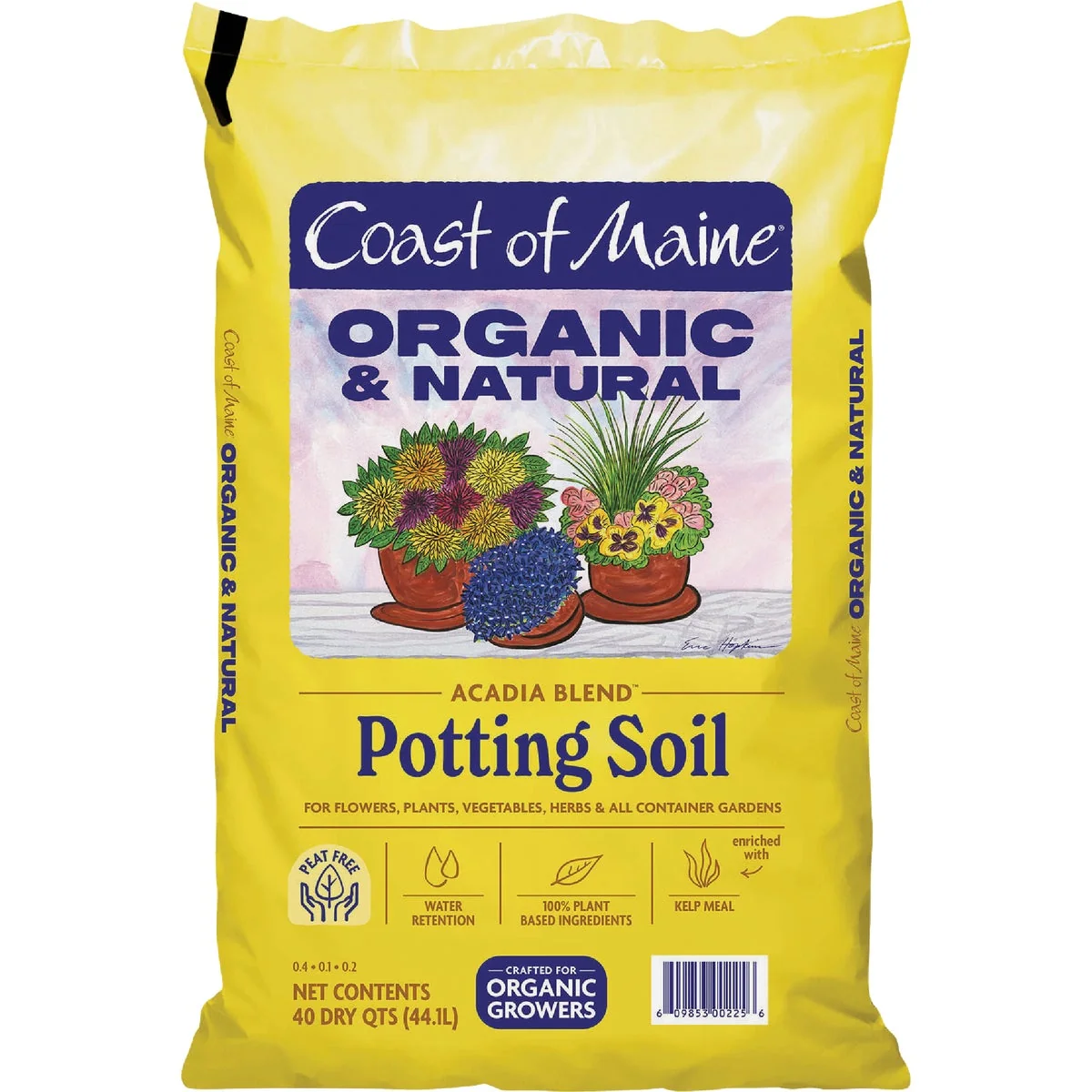 World-Class Coast of Maine Acadia Blend 40 Qt. Organic Natural Potting Soil