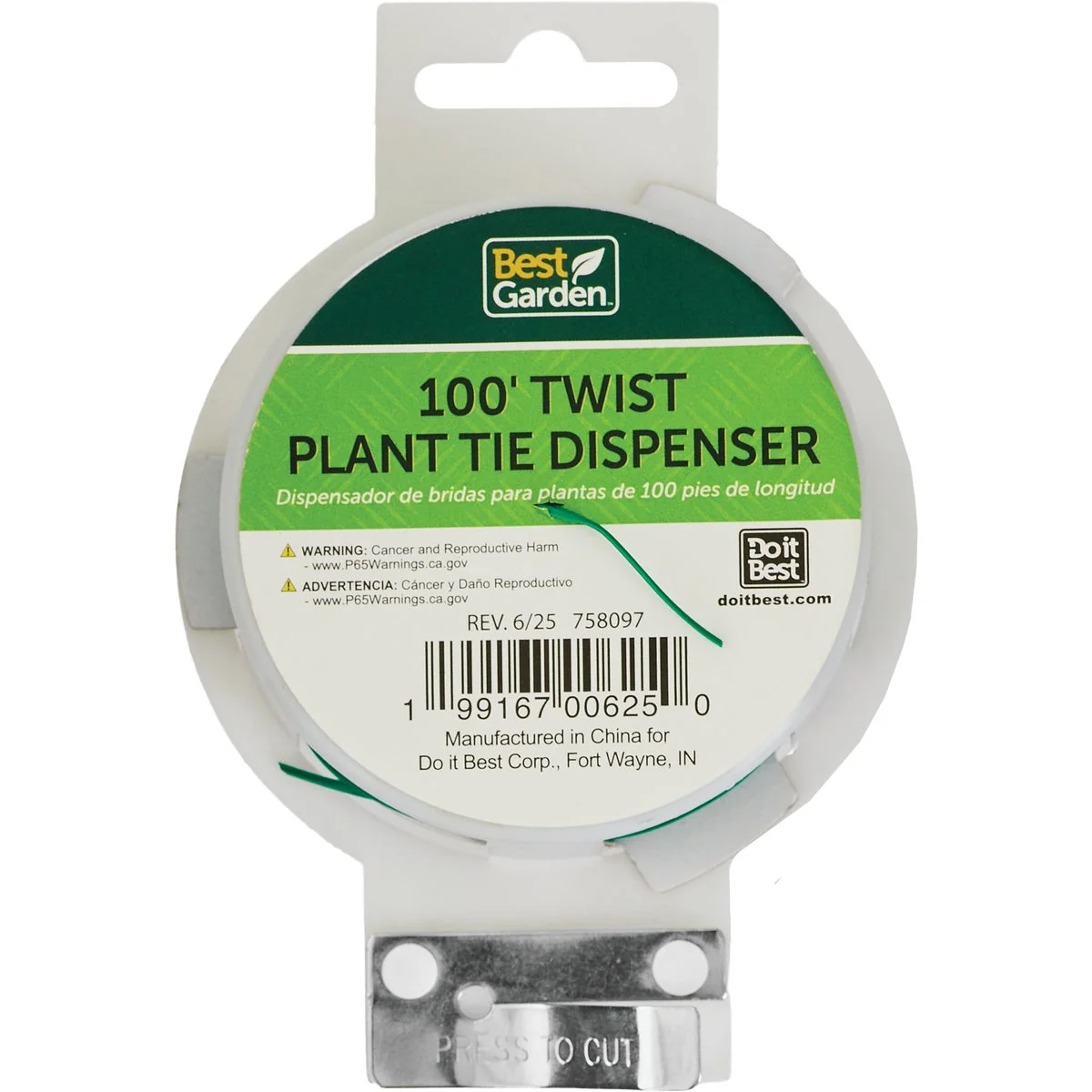 Traditional Garden 100 Ft. Twist Plant Tie Dispenser Pack Consistent
