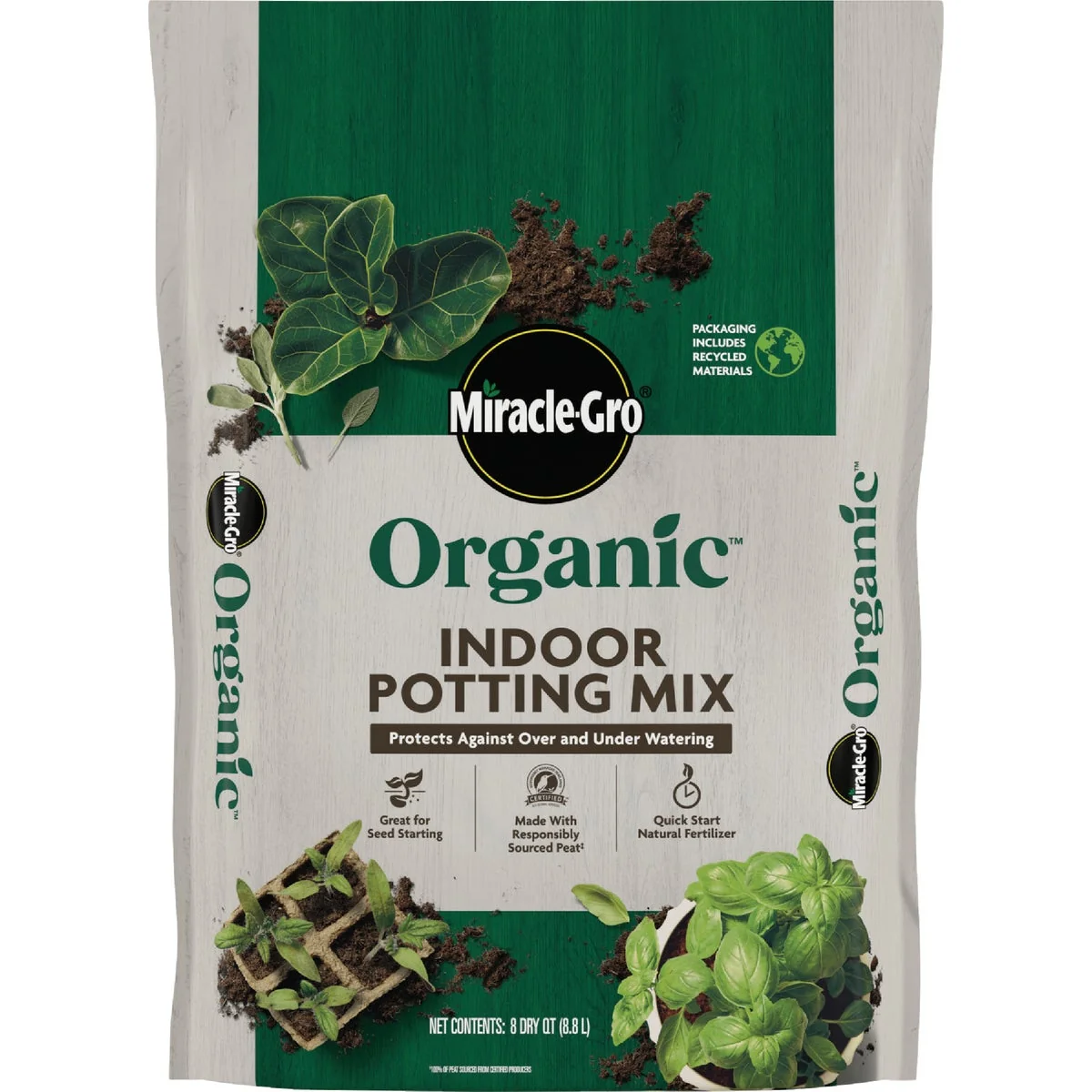 Eco-Friendly -Gro 8 Qt. Organic Indoor Potting Mix Enhanced