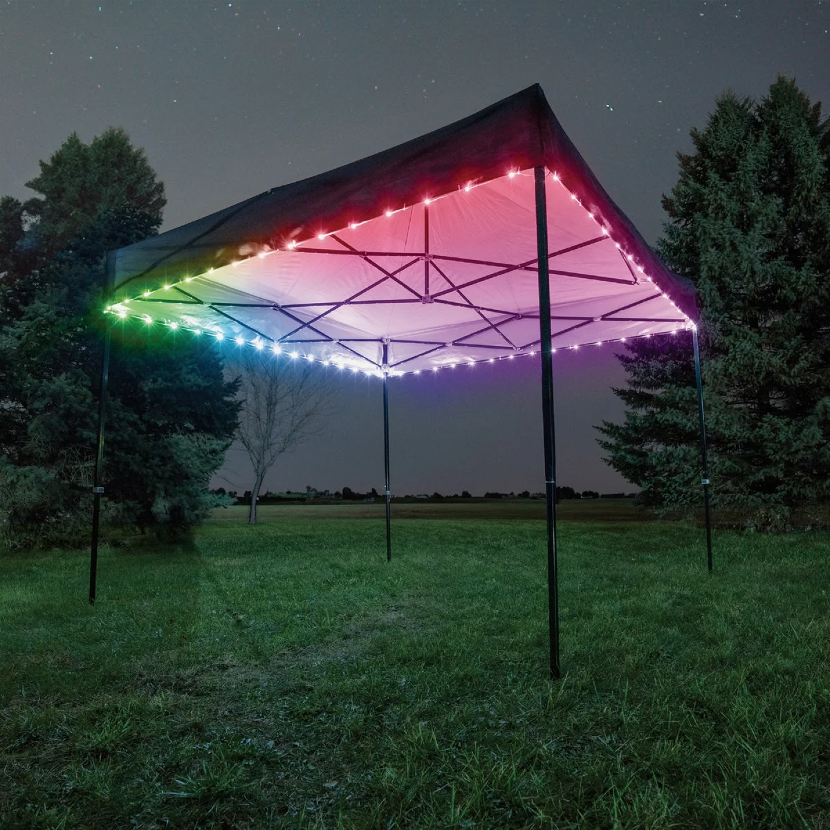 Contemporary Brightz Canopybrightz 40 Ft. Color Select LED Canopy String Light Set Flexible