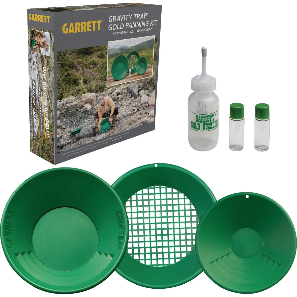 Fine Crafted Garrett Gold Pan Kit w Gold Trap Recyclable