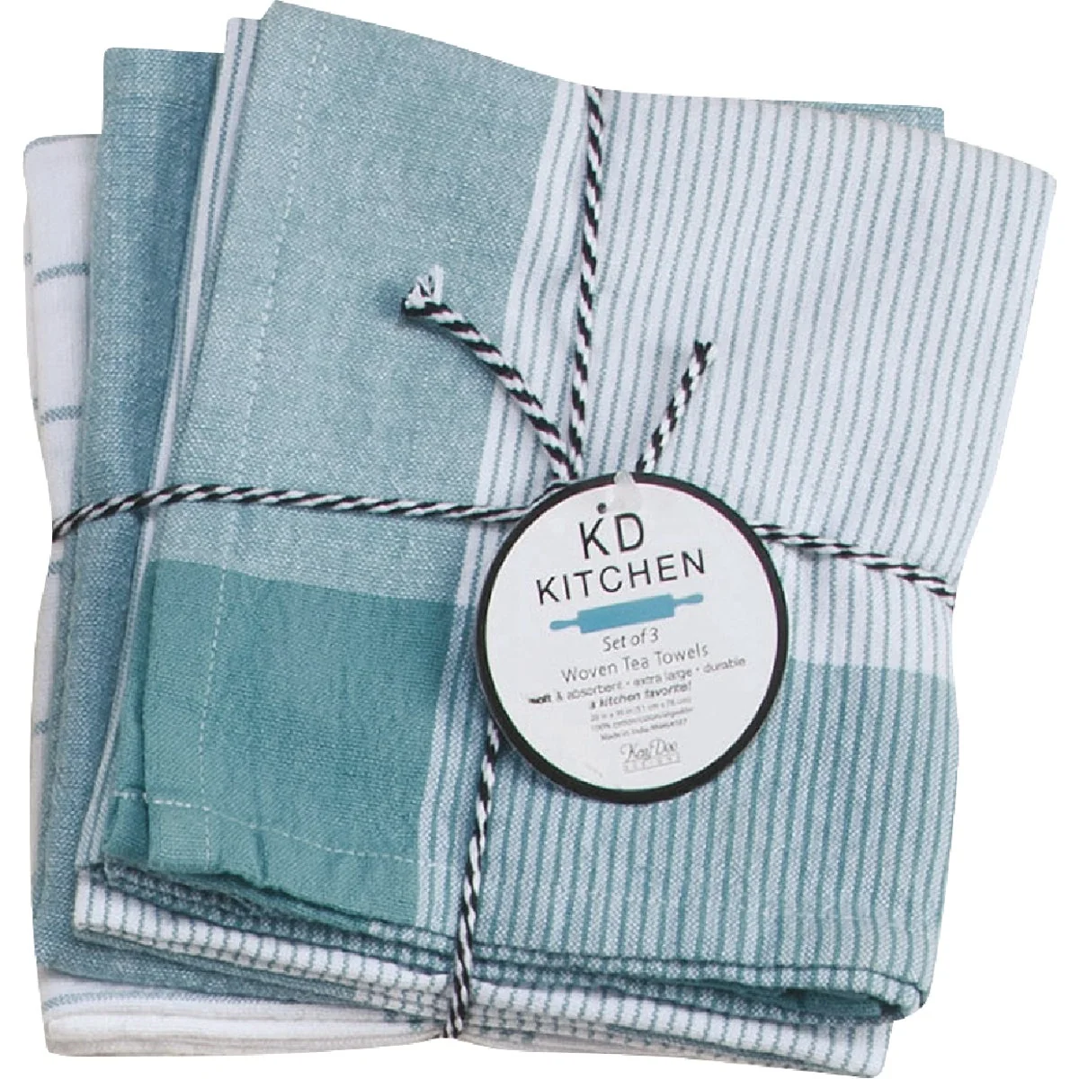 Soft Kay Dee Designs Aqua Haze Tea Towel 3-Pack Authentic