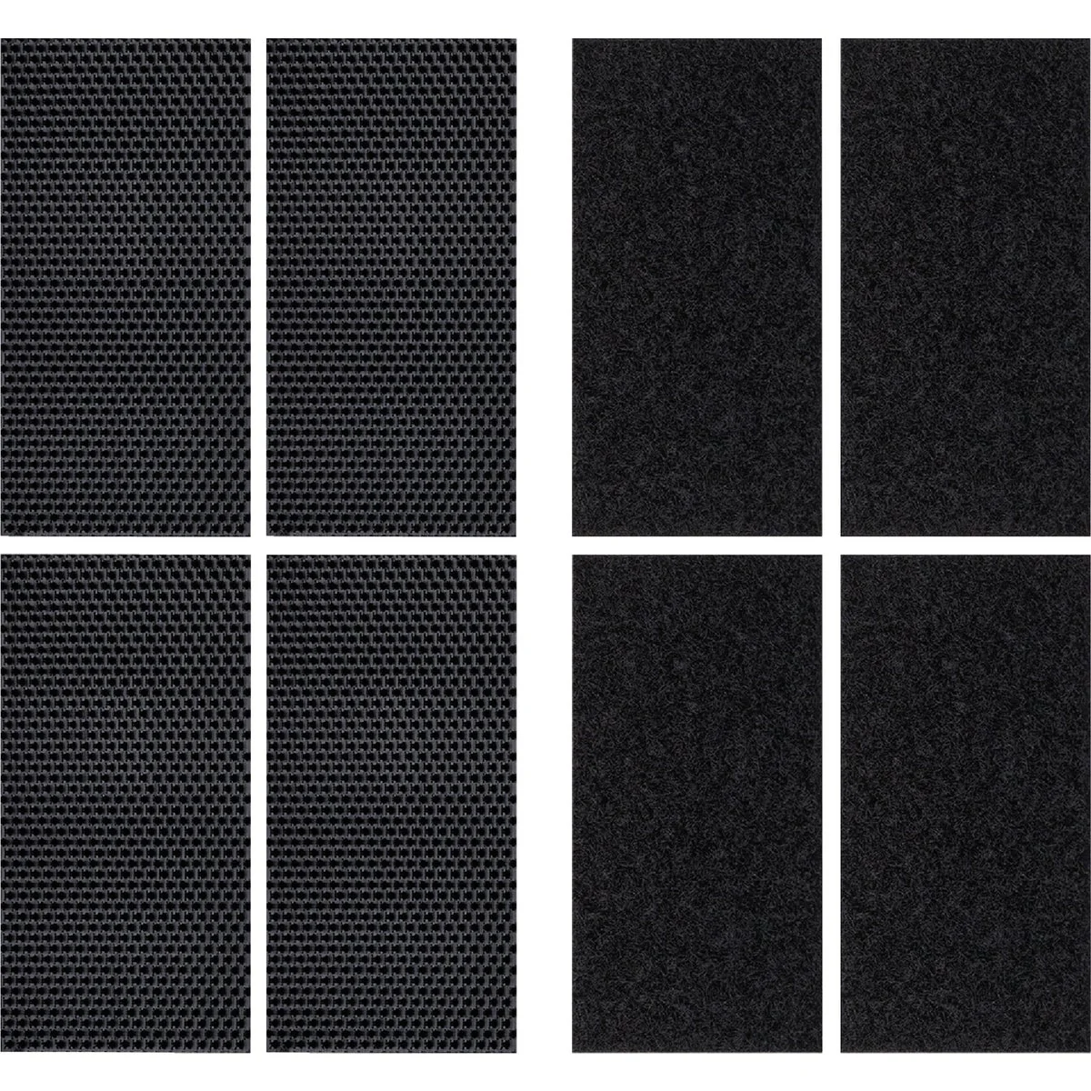 Verified Wrap-It Storage Stick 'Em 2 In. x 4 In. Extreme Strength Black Hook Loop Strip 4 Ct. Official