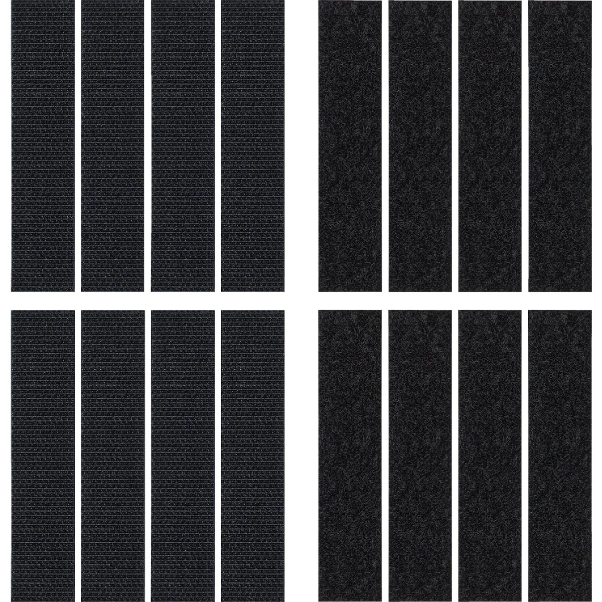 Secure Wrap-It Storage Stick 'Em 3 4 In. x 3-1 2 In. Black Hook Loop Strip 8 Ct. Reliable