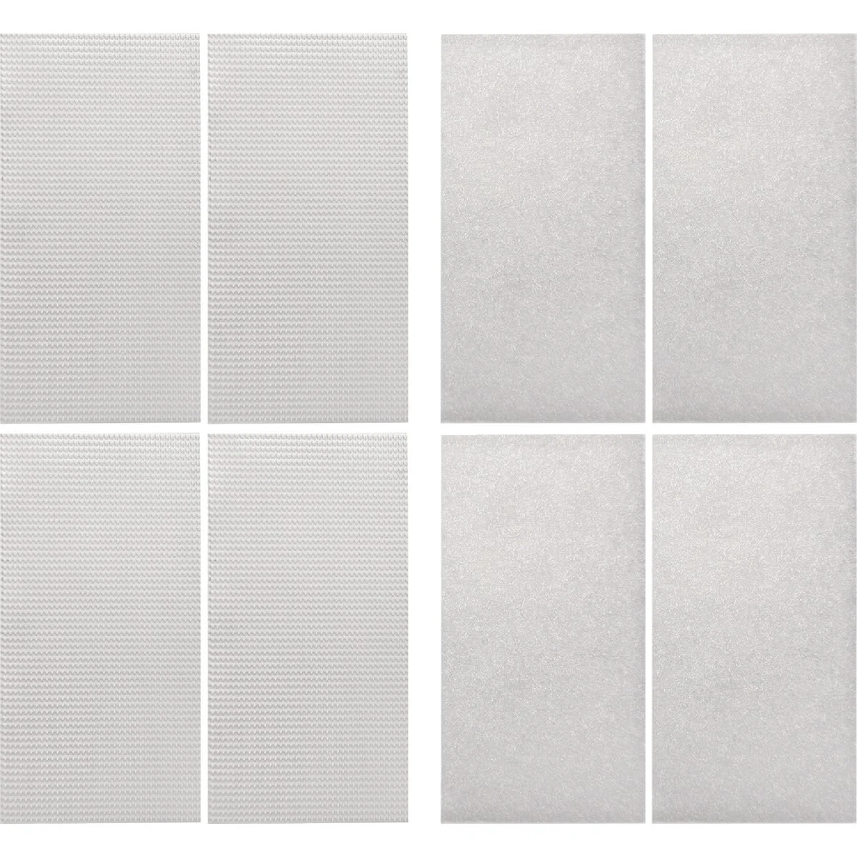 World-Class Wrap-It Storage Stick 'Em 2 In. x 4 In. Industrial Strength White Hook Loop Strip 4 Ct. Fine