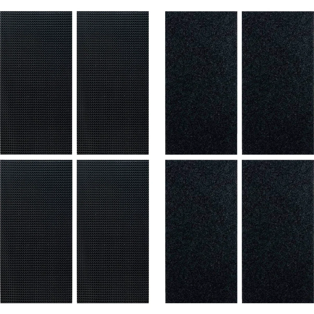 Efficient Wrap-It Storage Stick 'Em 2 In. x 4 In. Industrial Strength Black Hook Loop Strip 4 Ct. Fast
